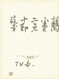 苏十二小说最新章节免费阅读