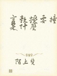 言教授要撞坏了是什么