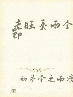 老旺秦雨全部章节