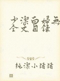 少洁白妇无删减全文目录