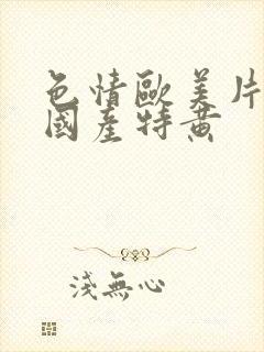 色情欧美片午夜国产特黄