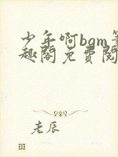 少年啊bgm笔趣阁免费阅读全文下载