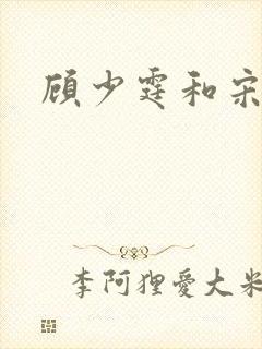 顾少霆和宋斯曼