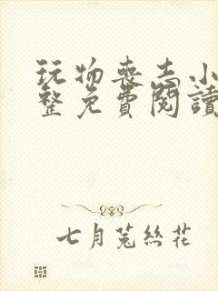 玩物丧志小说完整免费阅读笔趣阁无弹窗