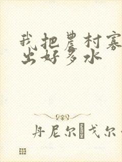 我把农村寡妇日出好多水