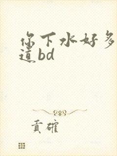 你下水好多下水道bd