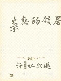 火热的领居中文字