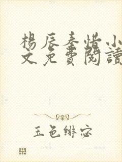 杨辰秦惜小说全文免费阅读完整版