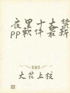 夜里十大禁用app软件最新章节