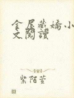 金屋藏娇小说全文阅读