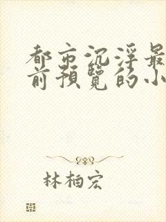 都市沉浮最快超前预览的小说3030