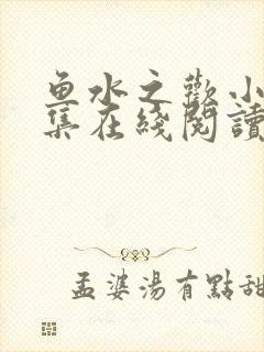 鱼水之欢小说全集在线阅读