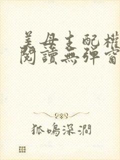 美母支配权全文阅读无弹窗笔趣阁