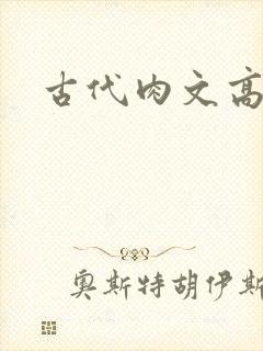 古代肉文高辣文