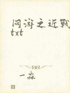 网游之近战法师txt