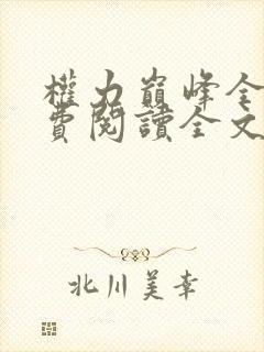 权力巅峰全本免费阅读全文