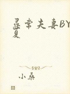 寻常夫妻BY写夏