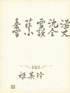 秦菲雪沈浩秦菲雪小说全文免费阅读求书