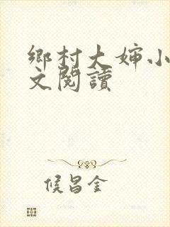 乡村大婶小说全文阅读