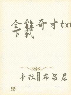 全能奇才txt下载