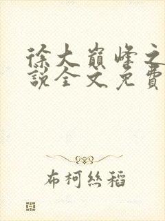 徐大巅峰之路小说全文免费阅读