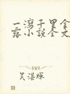 一泻千里金银花露小说全文免费阅读