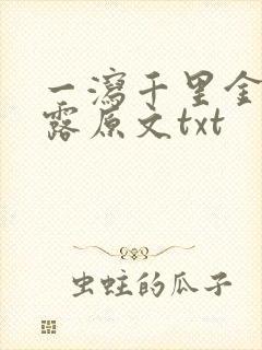 一泻千里金银花露原文txt