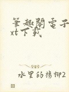 笔趣阁电子书txt下载