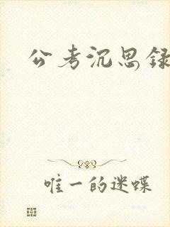 公考沉思录