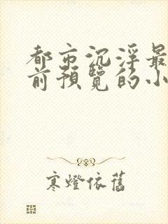 都市沉浮最快超前预览的小说3030