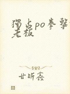 独占po拳击馆老板