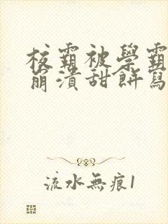 校霸被学霸玩到崩溃甜饼写手