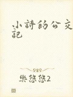 小诗的公交车日记