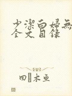 少洁白妇无删减全文目录