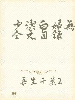 少洁白妇无删减全文目录