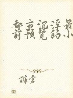 都市沉浮最快超前预览的小说3030