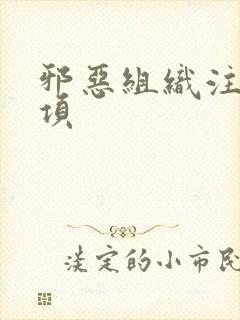 邪恶组织注意事项