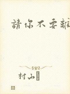 请你不要离开我