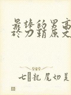 最棒的男高中生于刀鞘原文阅读