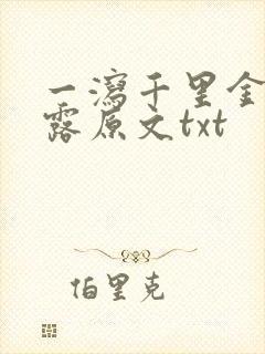 一泻千里金银花露原文txt