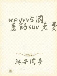 weyvv5国产的suv免费