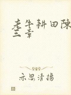 老牛耕田陈雪第三章