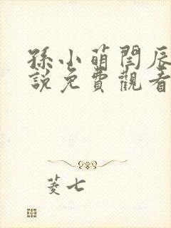 孙小萌闫辰的小说免费观看