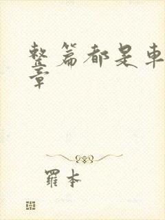 整篇都是车的文章