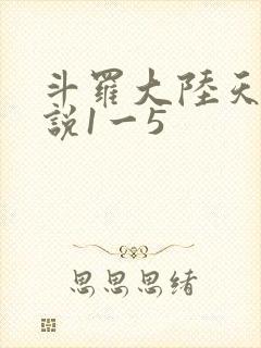 斗罗大陆天狂传说1一5