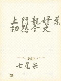 上门龙婿叶辰萧初然全文
