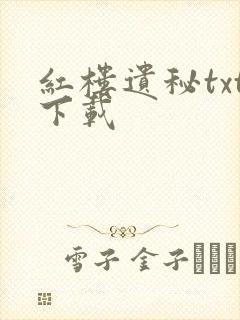 红楼遗秘txt下载