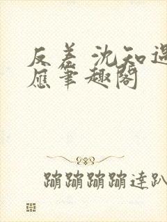 反差 沈知遇晏应笔趣阁