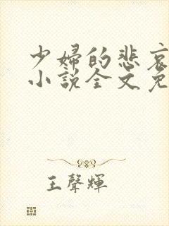 少妇的悲哀榆木小说全文免费阅读笔趣阁下载