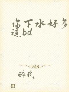 你下水好多下水道bd